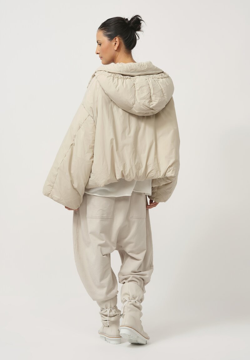 Rundholz Dip Puffer Bell Jacket in Eraser White	