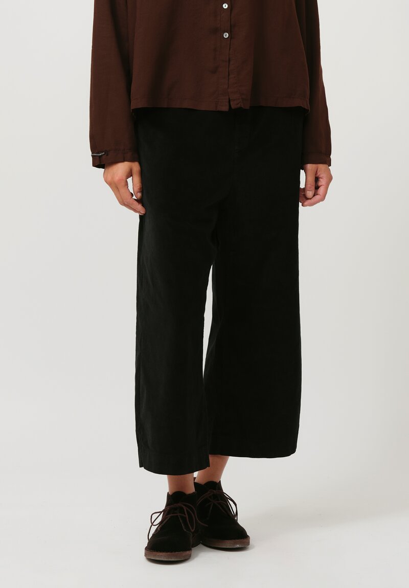 Album di Famiglia Cotton Velvet W&S Trousers in Black	