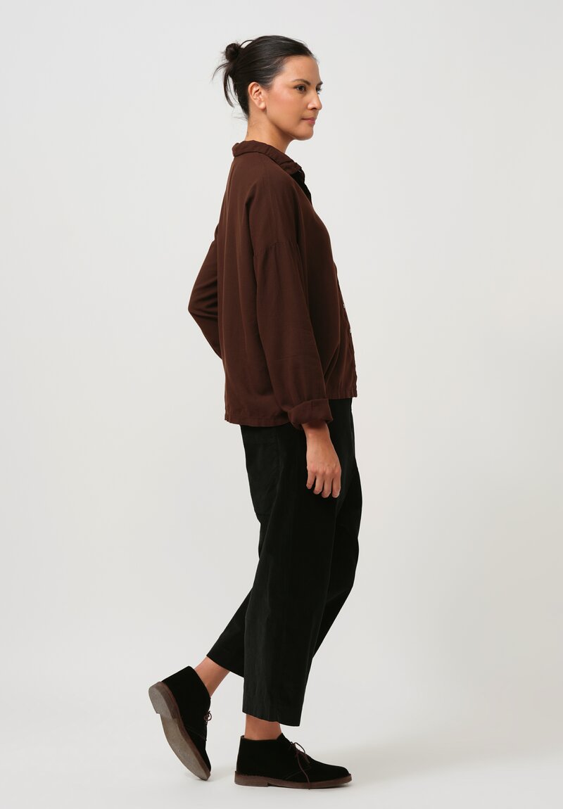 Album di Famiglia Cotton Velvet W&S Trousers in Black	