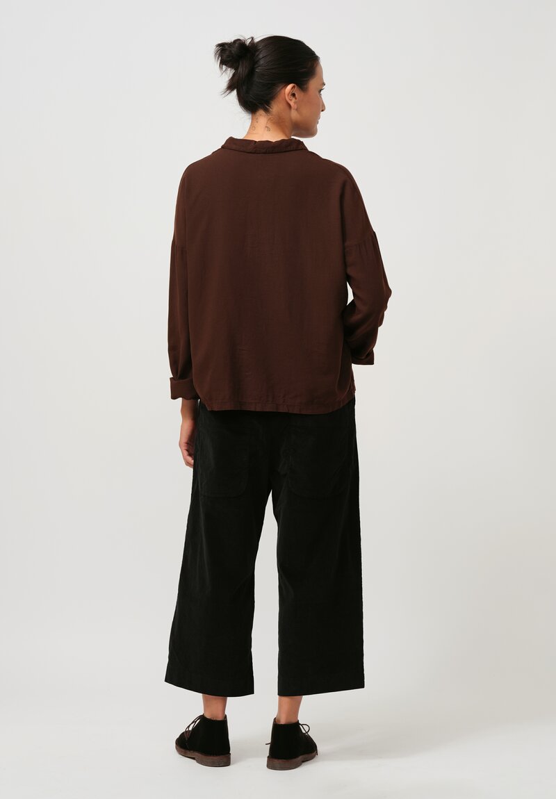 Album di Famiglia Cotton Velvet W&S Trousers in Black	