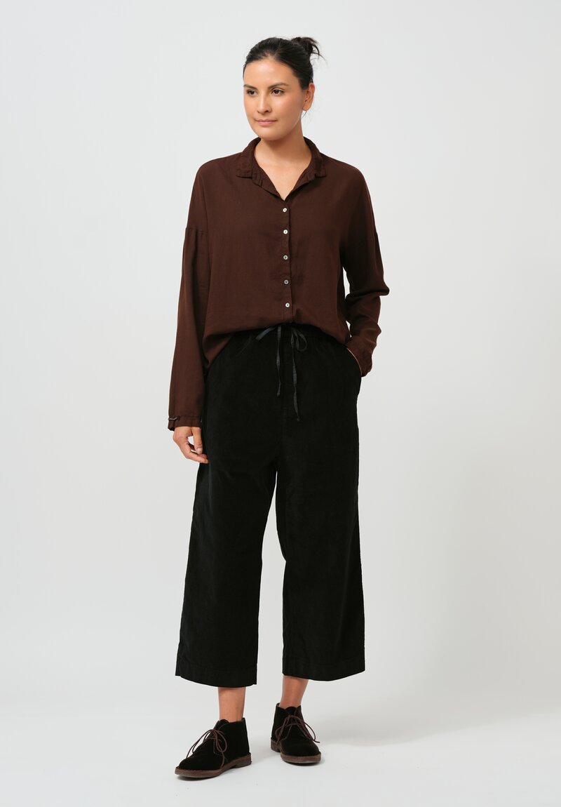 Album di Famiglia Cotton Velvet W&S Trousers in Black	