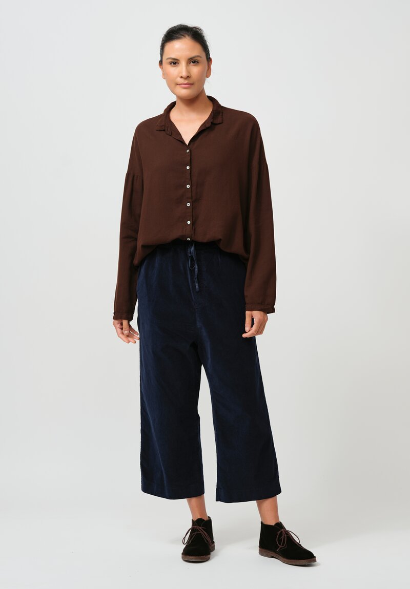 Album di Famiglia Cotton Velvet W&S Trousers in Ink Blue	