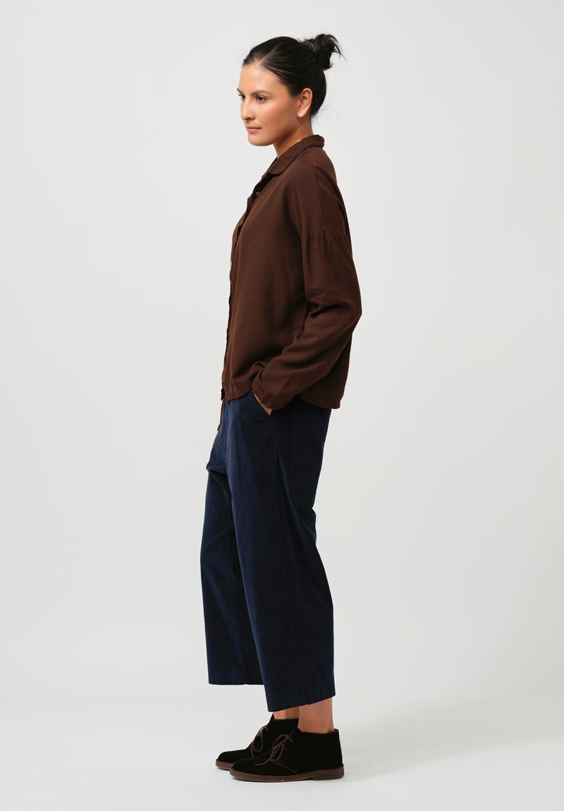 Album di Famiglia Cotton Velvet W&S Trousers in Ink Blue	