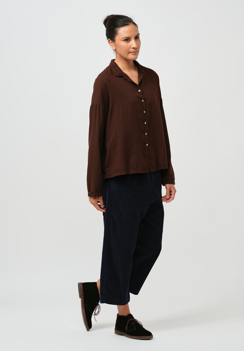 Album di Famiglia Cotton Velvet W&S Trousers in Ink Blue	