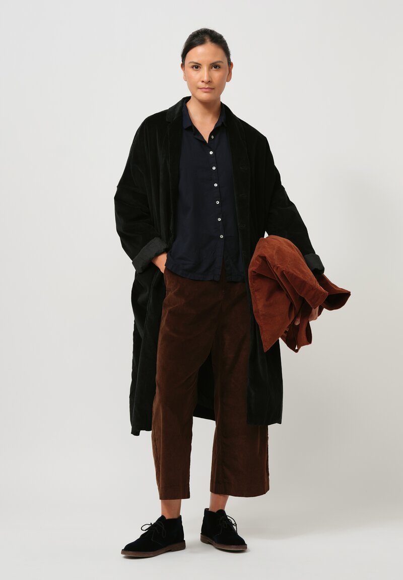 Album di Famiglia Cotton Velvet W&S Trousers in Coffee Brown	