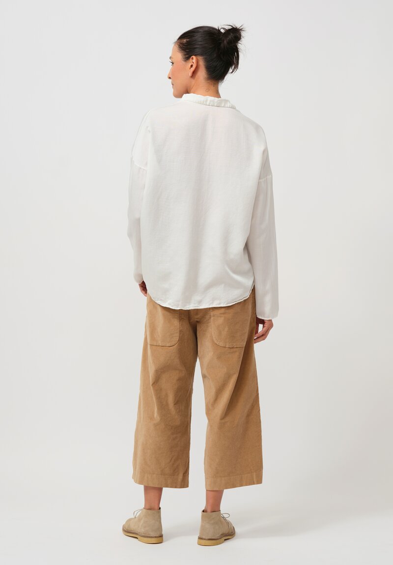 Album di Famiglia Cotton Velvet W&S Trousers in Sugar Brown	