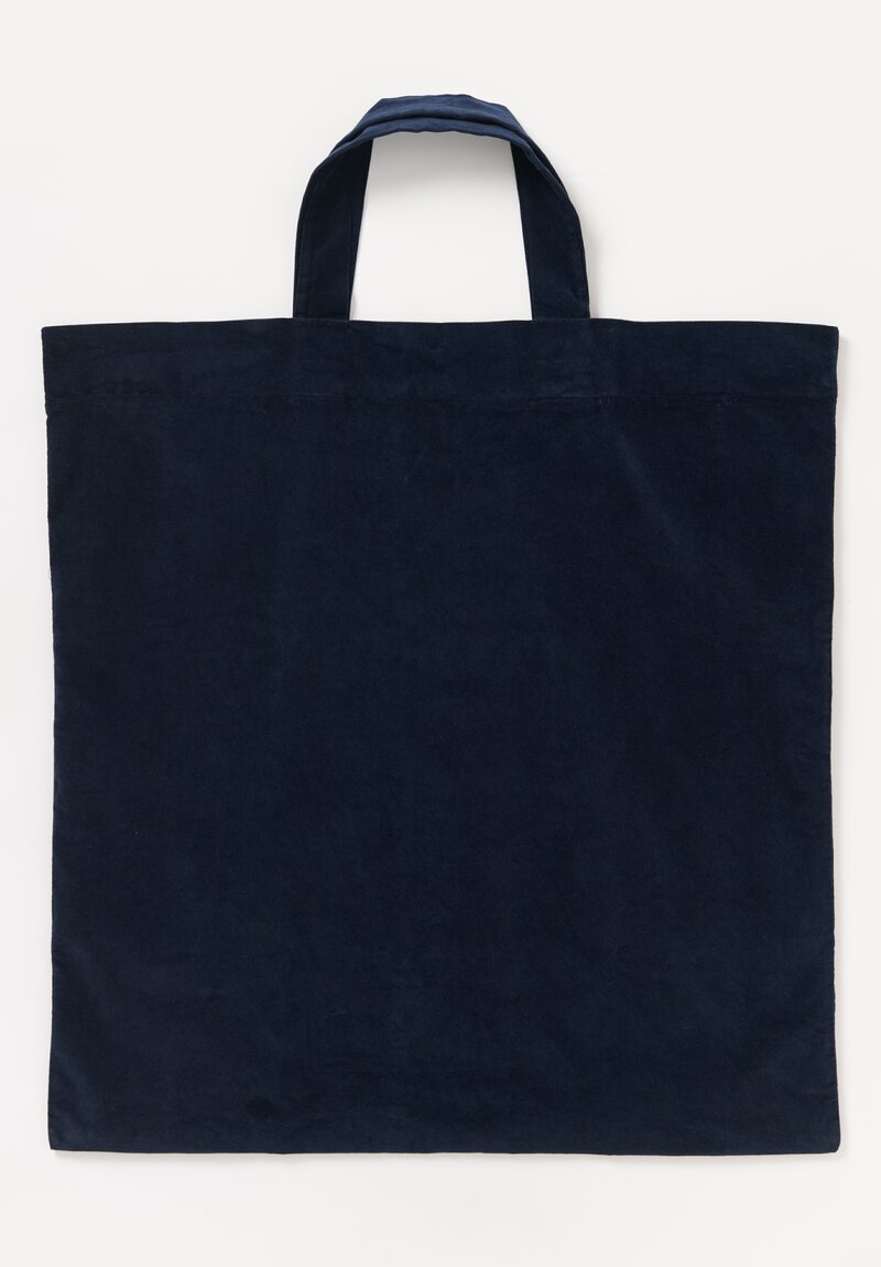 Album di Famiglia Cotton Velvet Big Bag in Ink Blue	