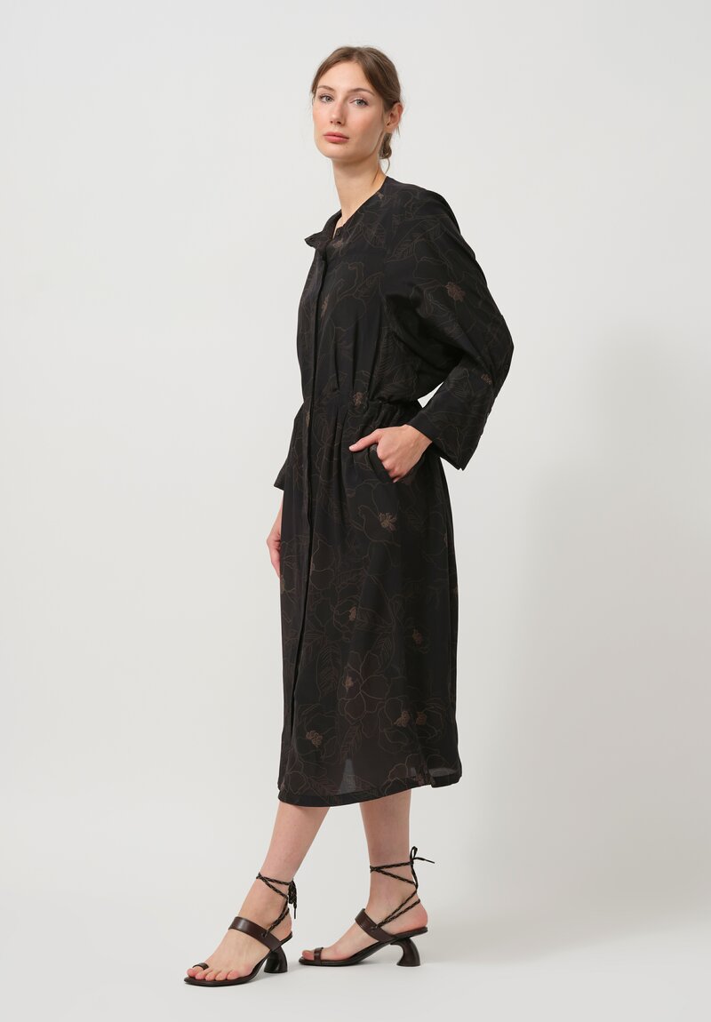 Dries Van Noten Silk Darissa Dress in Black	