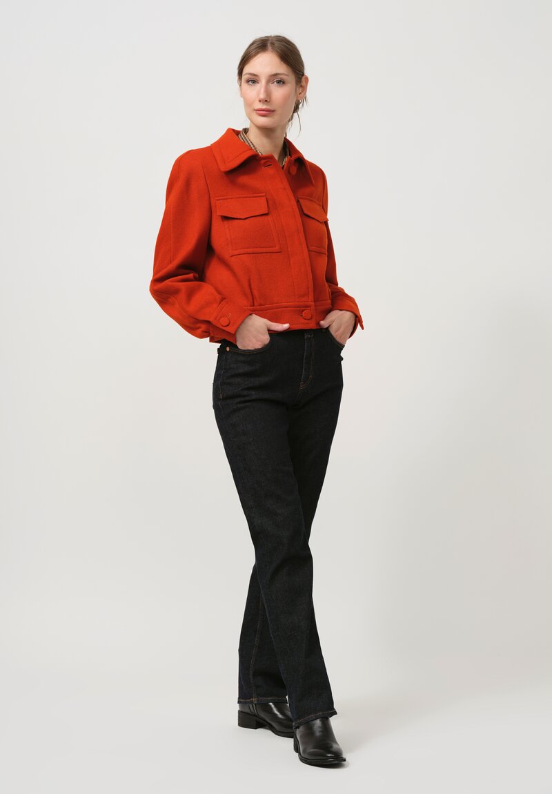 Dries Van Noten Vistam Jacket in Rust Orange	