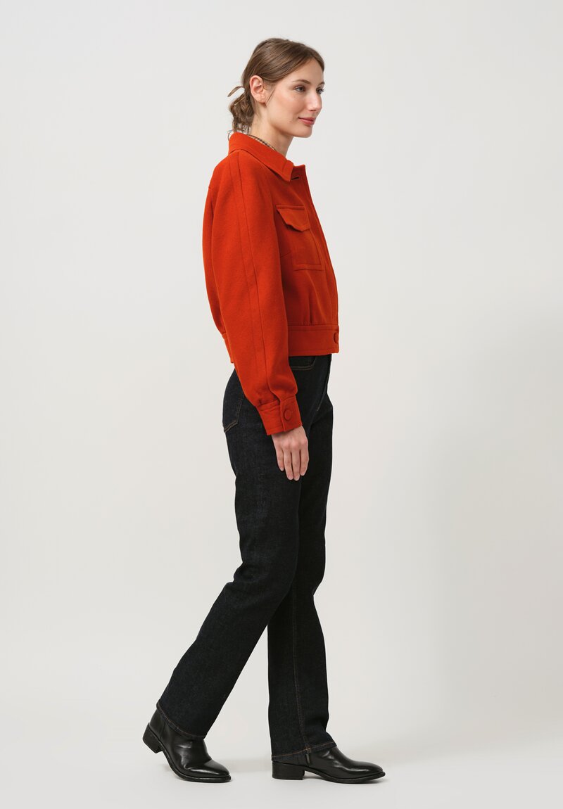 Dries Van Noten Vistam Jacket in Rust Orange	