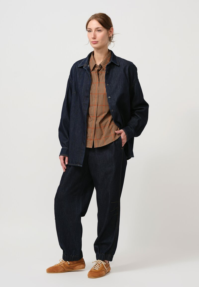 Dries Van Noten Camis Denim Shirt in Indigo Blue	