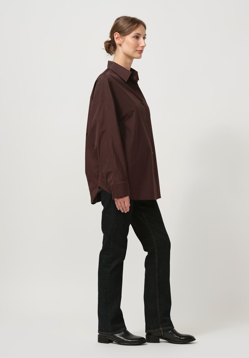 Dries Van Noten Cotton Casio Tape Shirt in Dark Brown	