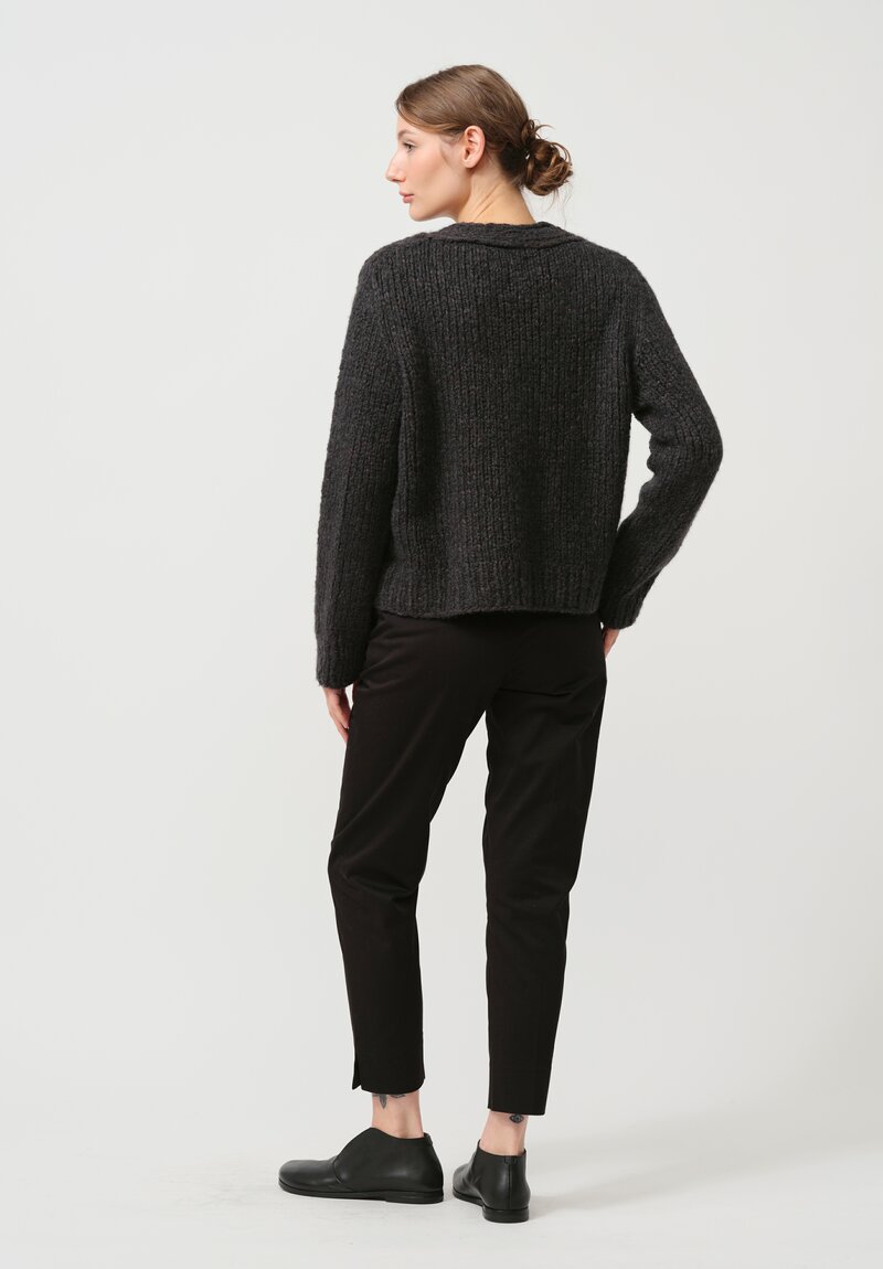 Wommelsdorff Cashmere & Silk Stella Cardigan in Dark Taupe	