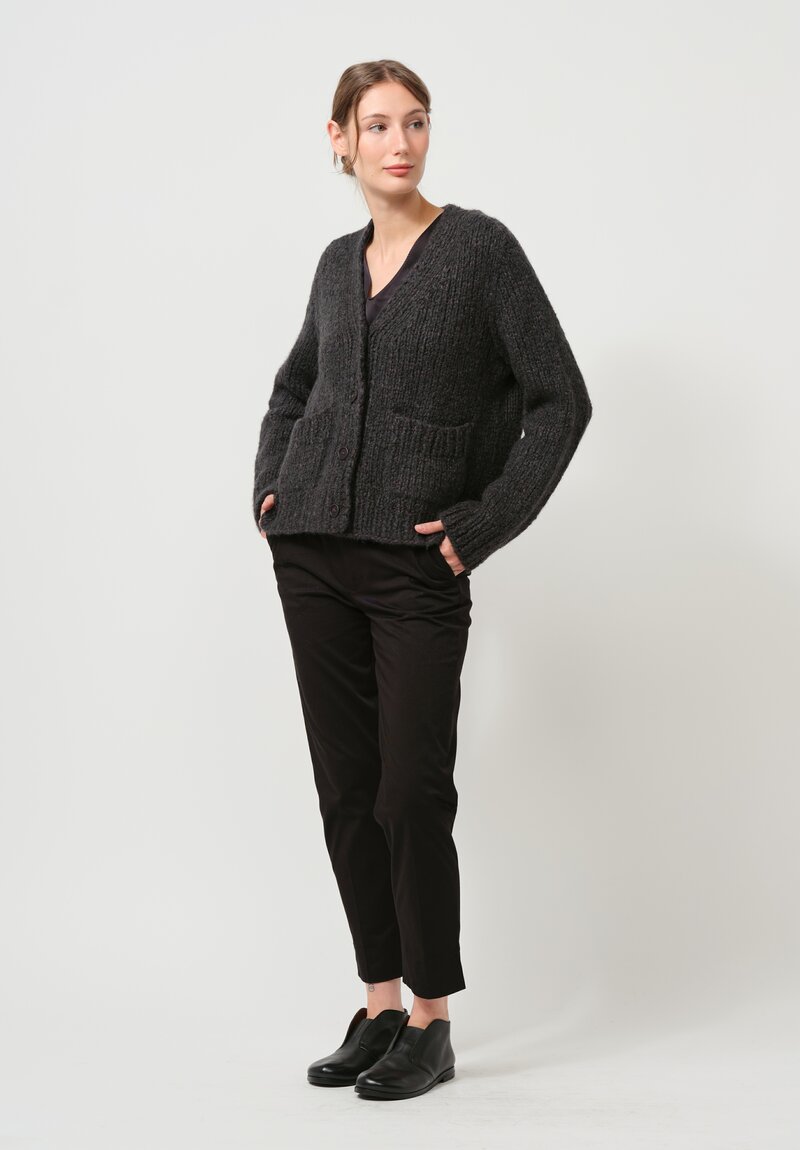 Wommelsdorff Cashmere & Silk Stella Cardigan in Dark Taupe	