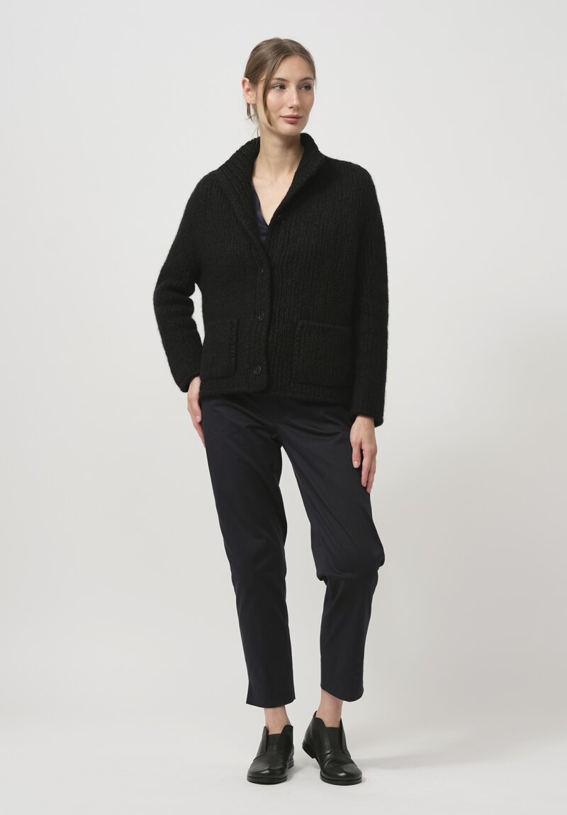 Wommelsdorff Cashmere & Silk Pina Jacket in Space Black	