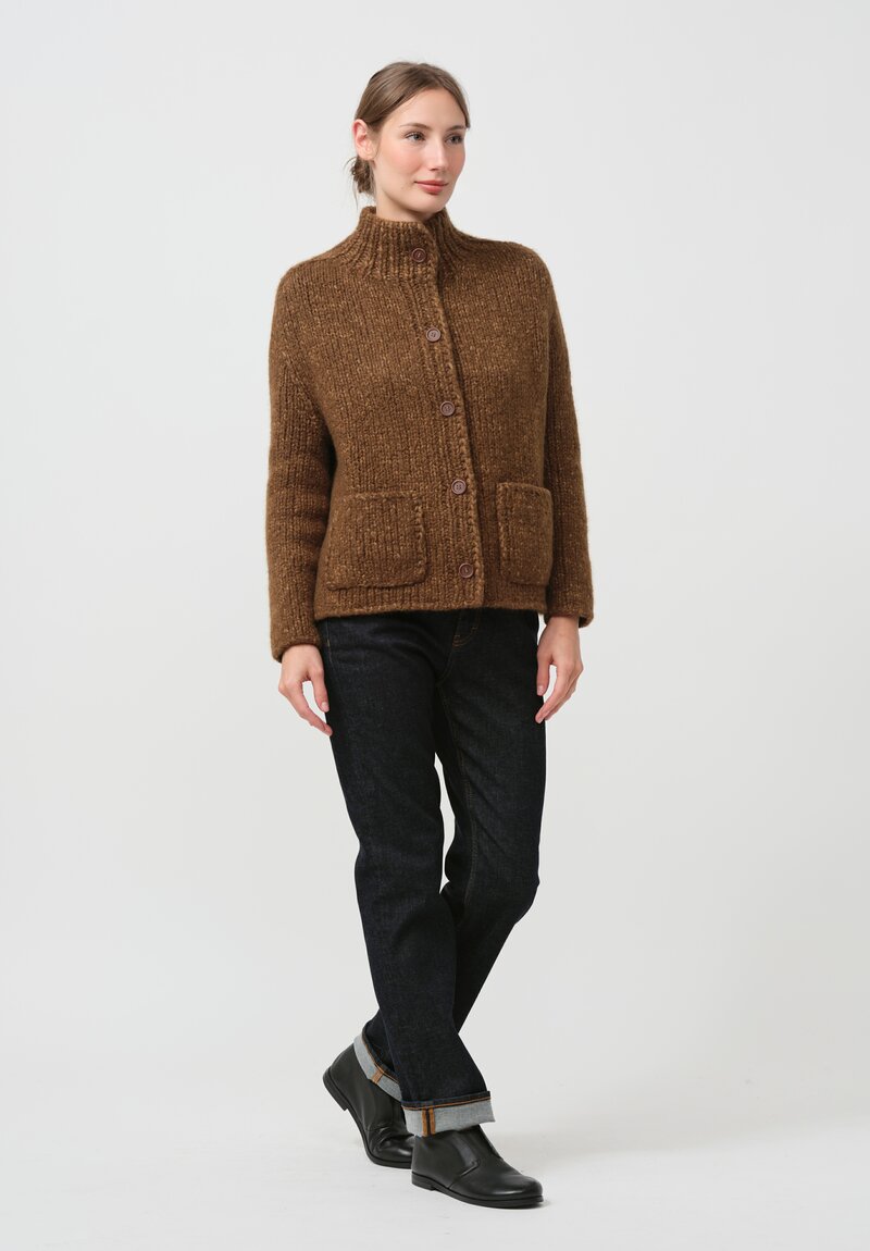 Wommelsdorff Cashmere & Silk Pina Jacket in Bronze Brown	