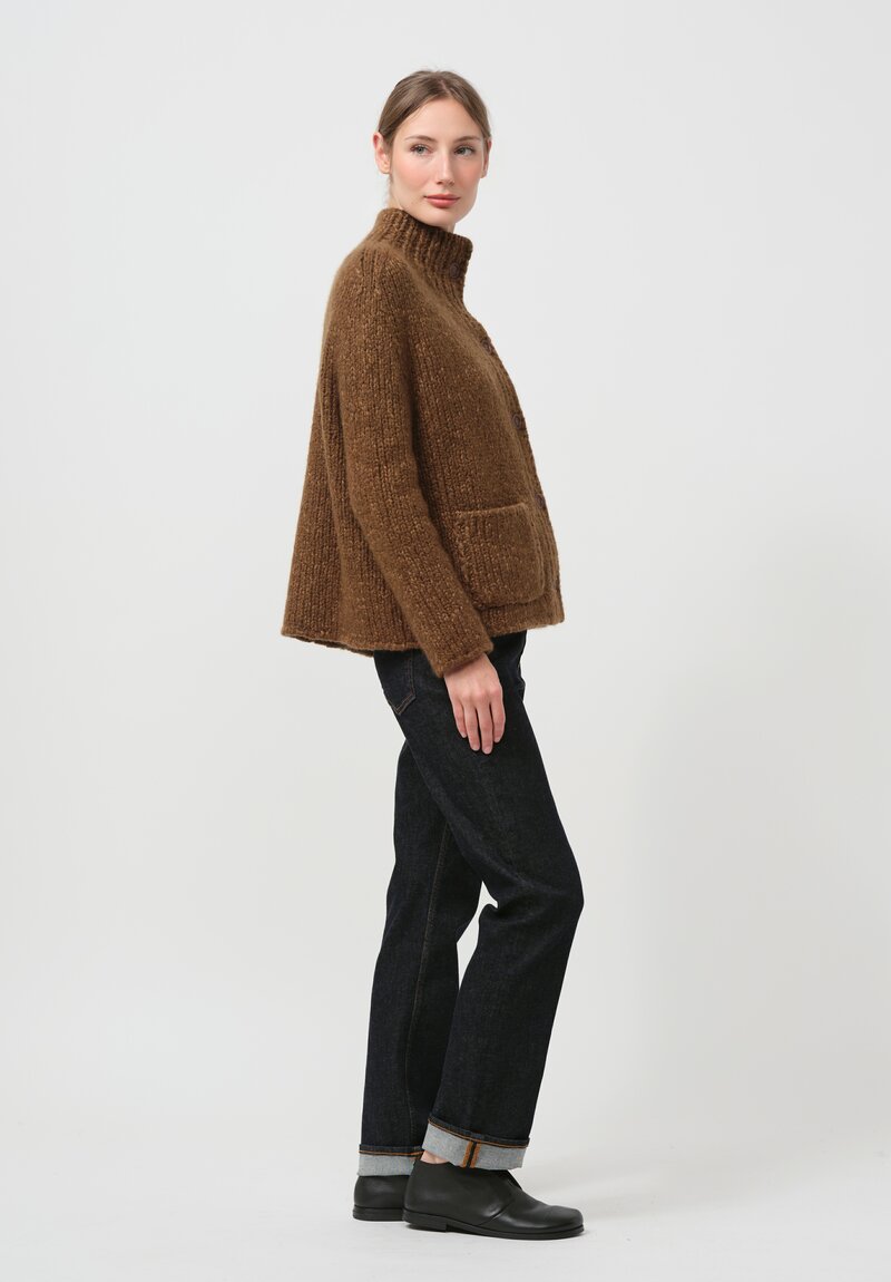 Wommelsdorff Cashmere & Silk Pina Jacket in Bronze Brown	