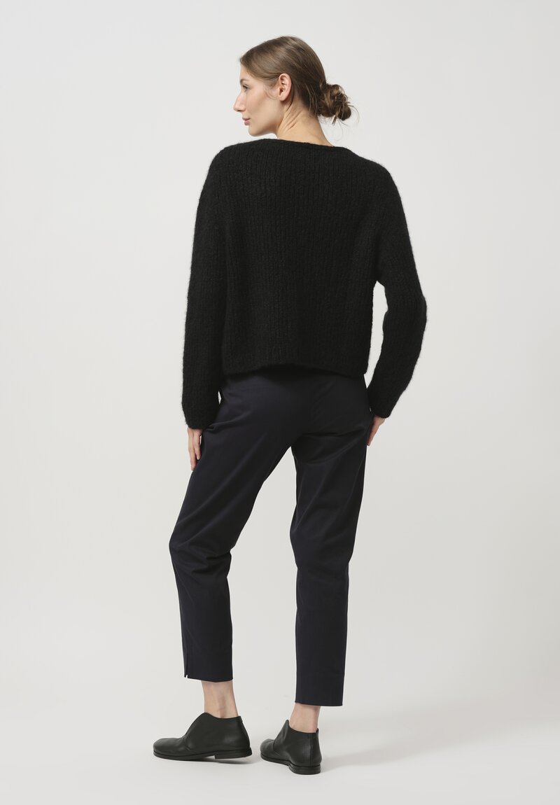 Wommelsdorff Cashmere & Silk Levi Sweater in Space Black	