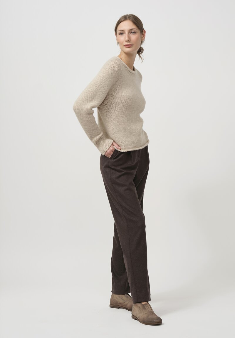 Wommelsdorff Cashmere & Silk Hana Sweater in Sand	