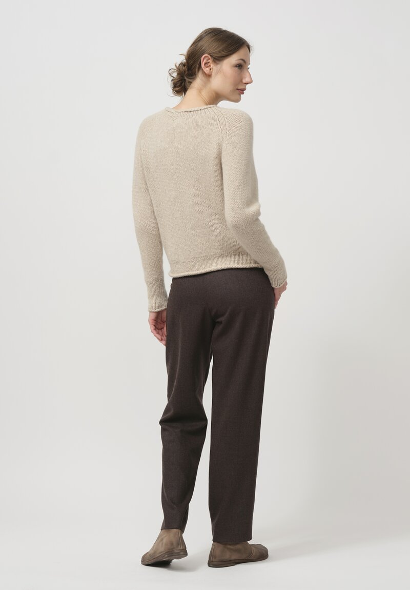 Wommelsdorff Cashmere & Silk Hana Sweater in Sand	