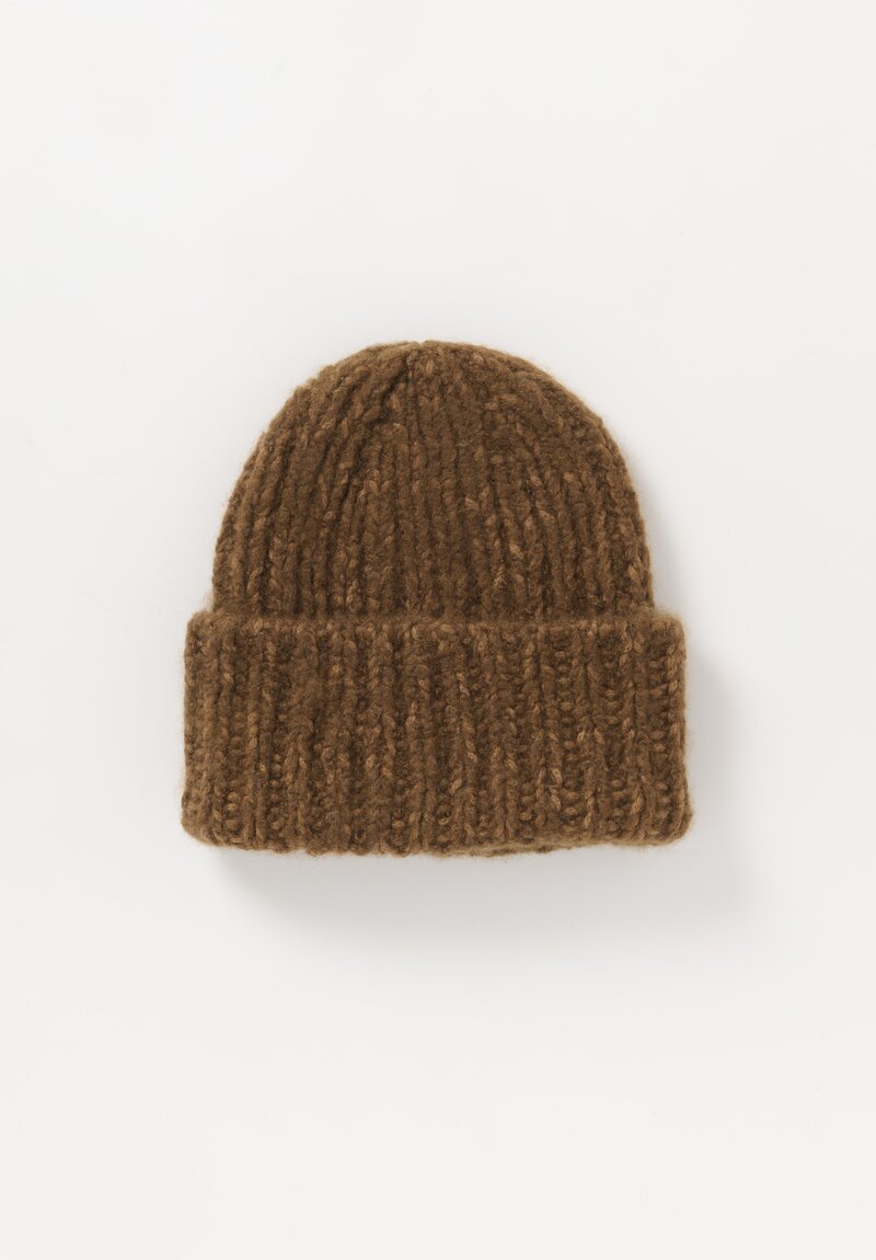 Wommelsdorff Cashmere & Silk Patti Beanie in Bronze Brown	