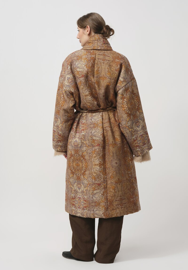 Uma Wang Chidi Coat in Mustard Brown	