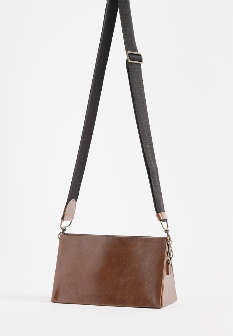 Uma Wang Leather Origami Bag in Brown	