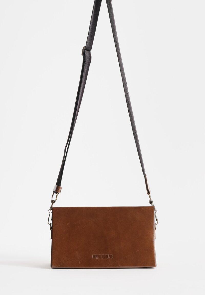 Uma Wang Leather Origami Bag in Brown	