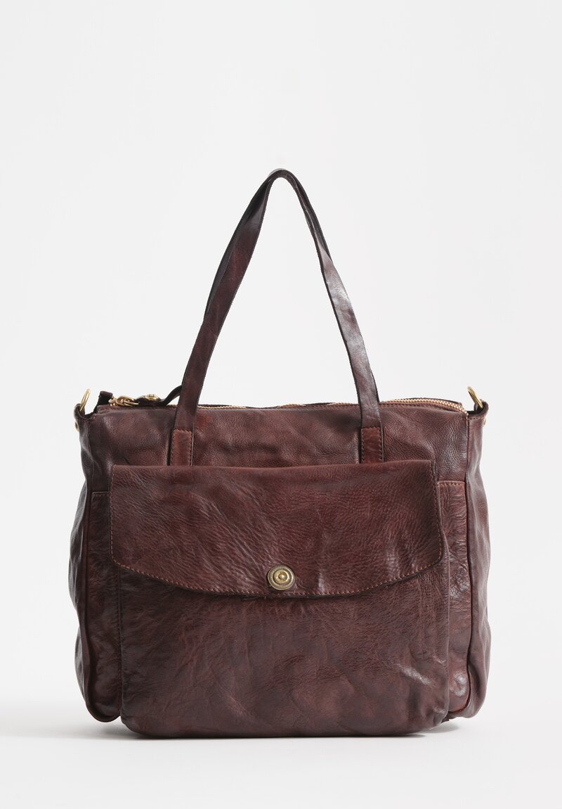 Campomaggi Leather Ossidiana Bag in Brown	