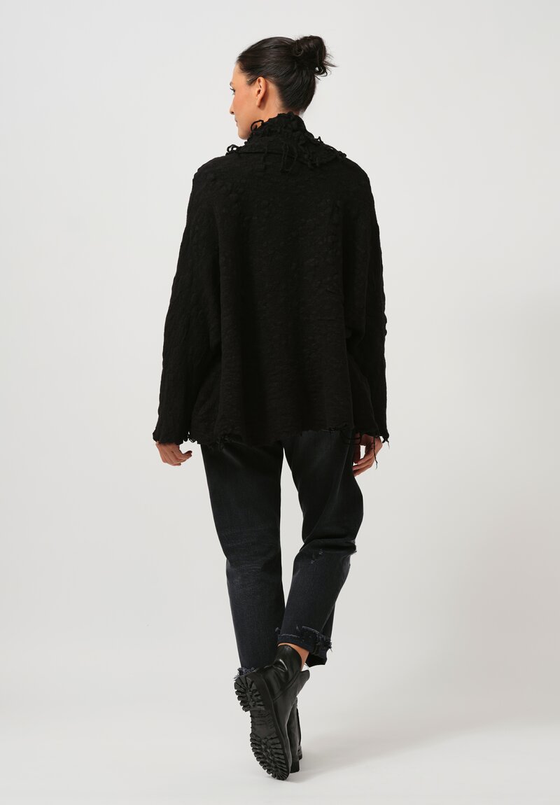 Rundholz Thready Cocoon Cardigan in Black 