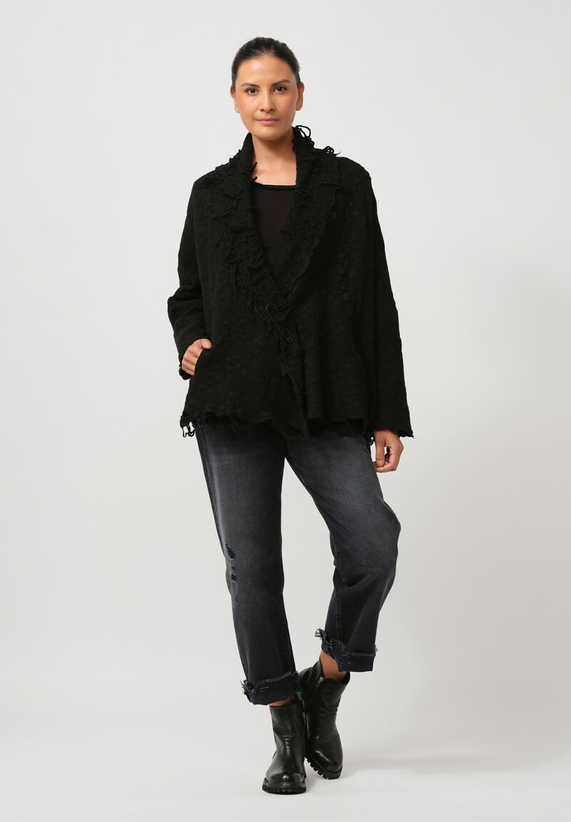 Rundholz Thready Cocoon Cardigan in Black 