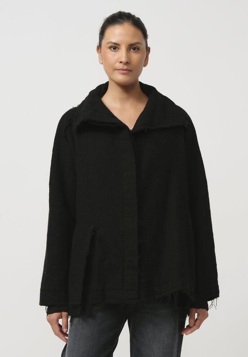 Rundholz Black Label Thready Felted Jacket in Black 