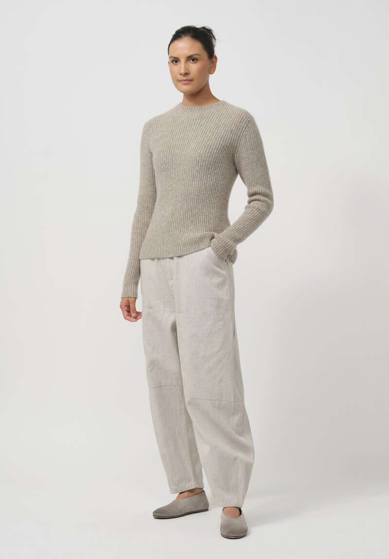 Lauren Manoogian Linen & Cotton Painter Pants in Plaster Grey	