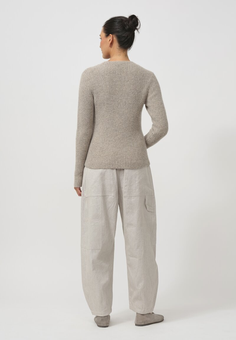 Lauren Manoogian Linen & Cotton Painter Pants in Plaster Grey	