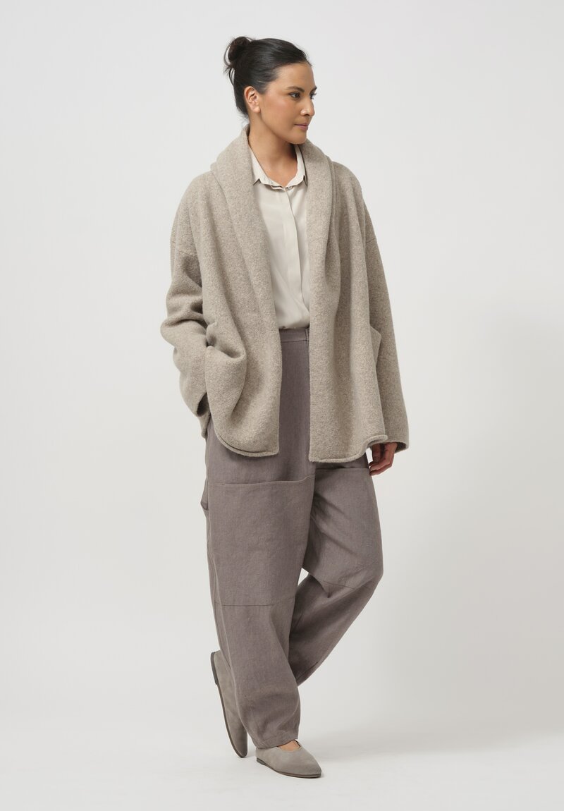 Lauren Manoogian Baby Alpaca & Wool Manta Coat in Dust Grey	