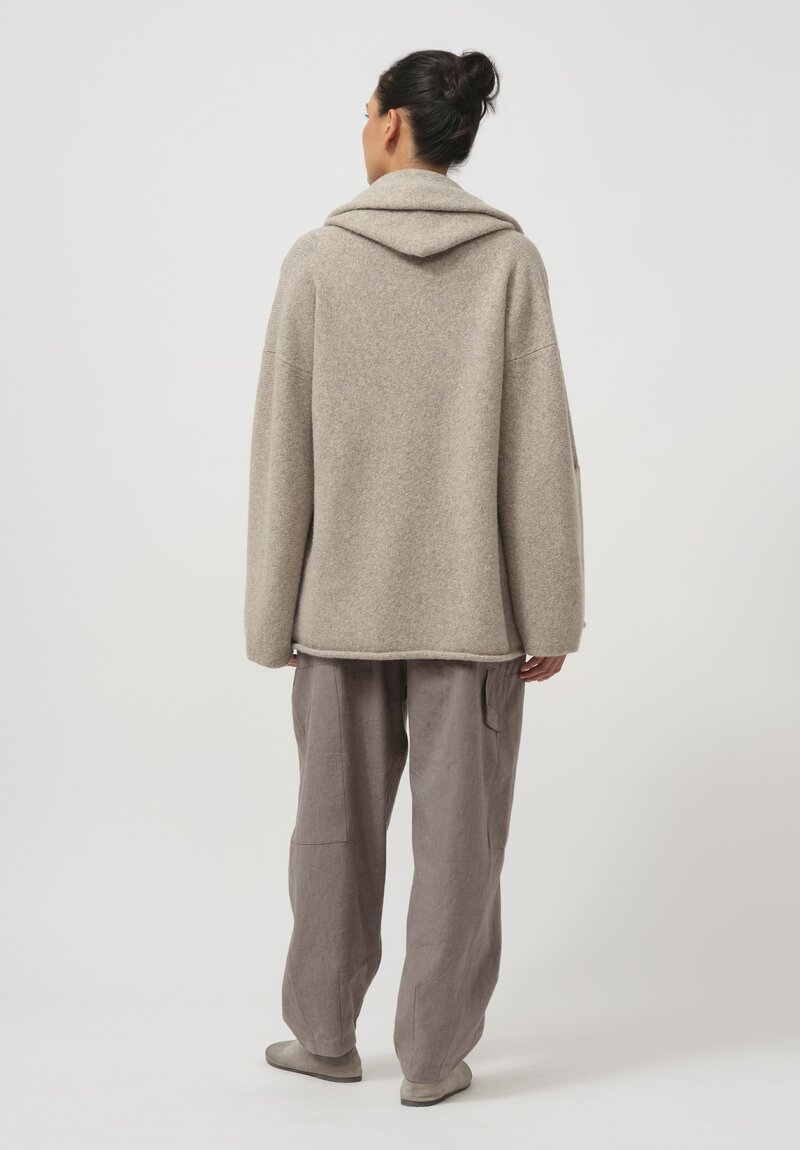 Lauren Manoogian Baby Alpaca & Wool Manta Coat in Dust Grey	