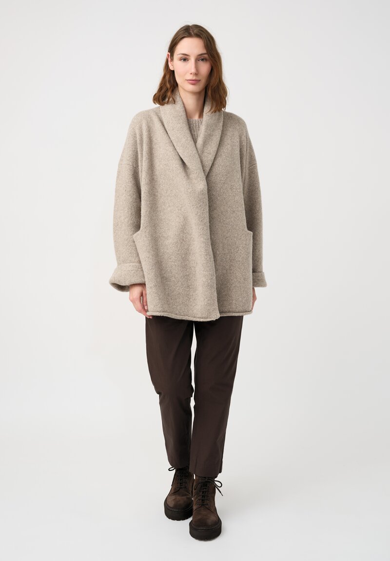 Lauren Manoogian Baby Alpaca & Wool Manta Coat in Dust Grey