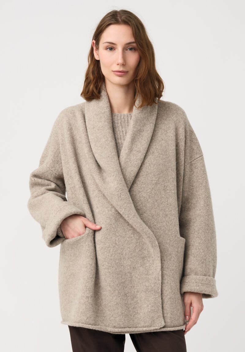 Lauren Manoogian Baby Alpaca & Wool Manta Coat in Dust Grey