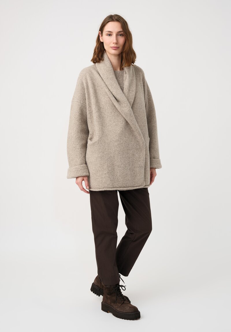 Lauren Manoogian Baby Alpaca & Wool Manta Coat in Dust Grey