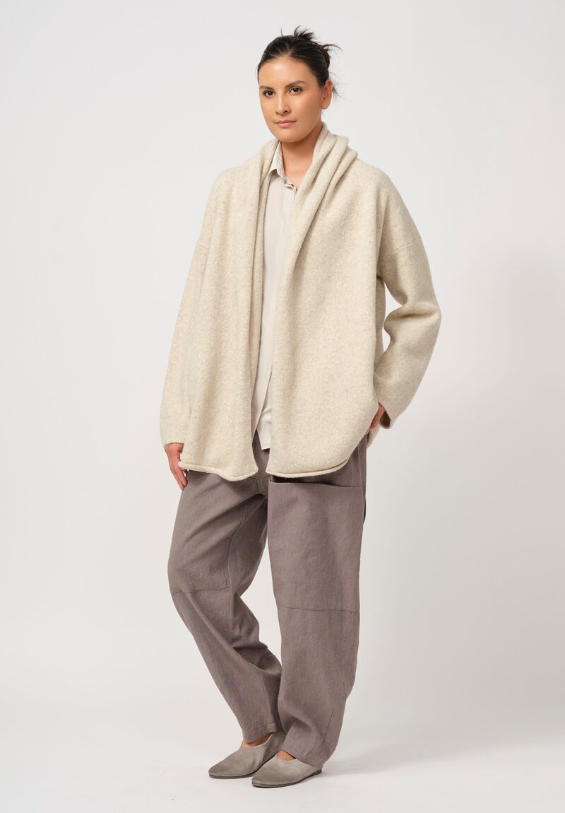 Lauren Manoogian Baby Alpaca & Wool Manta Coat in Ecru	