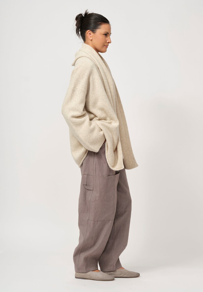 Lauren Manoogian Baby Alpaca & Wool Manta Coat in Ecru	