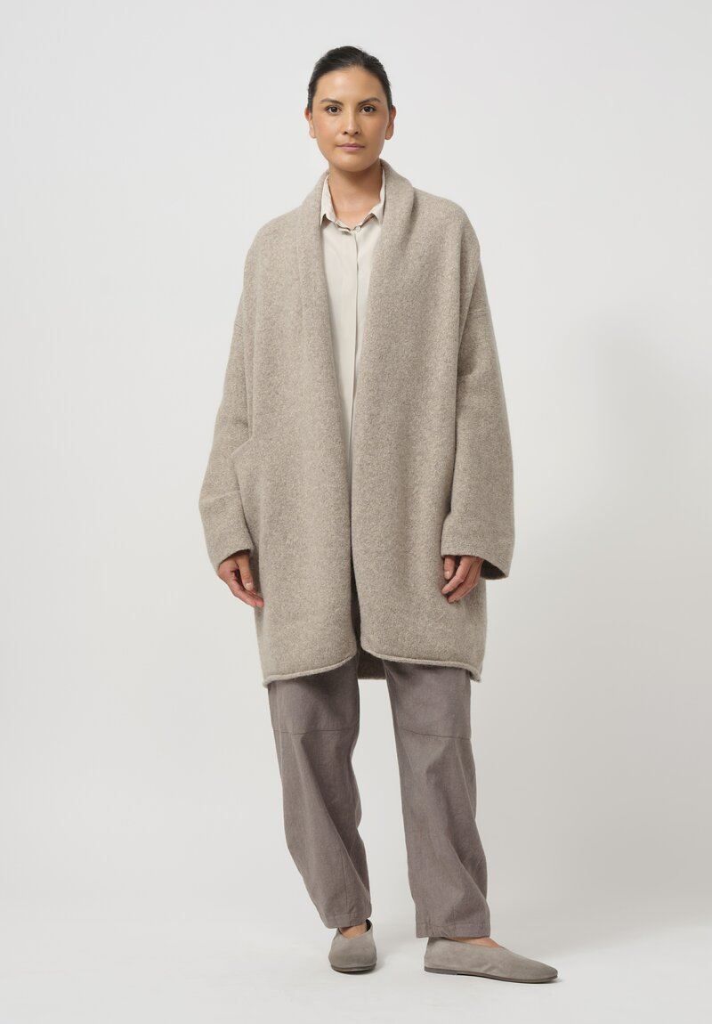 Lauren Manoogian Baby Alpaca & Wool Taper Coat in Dust	