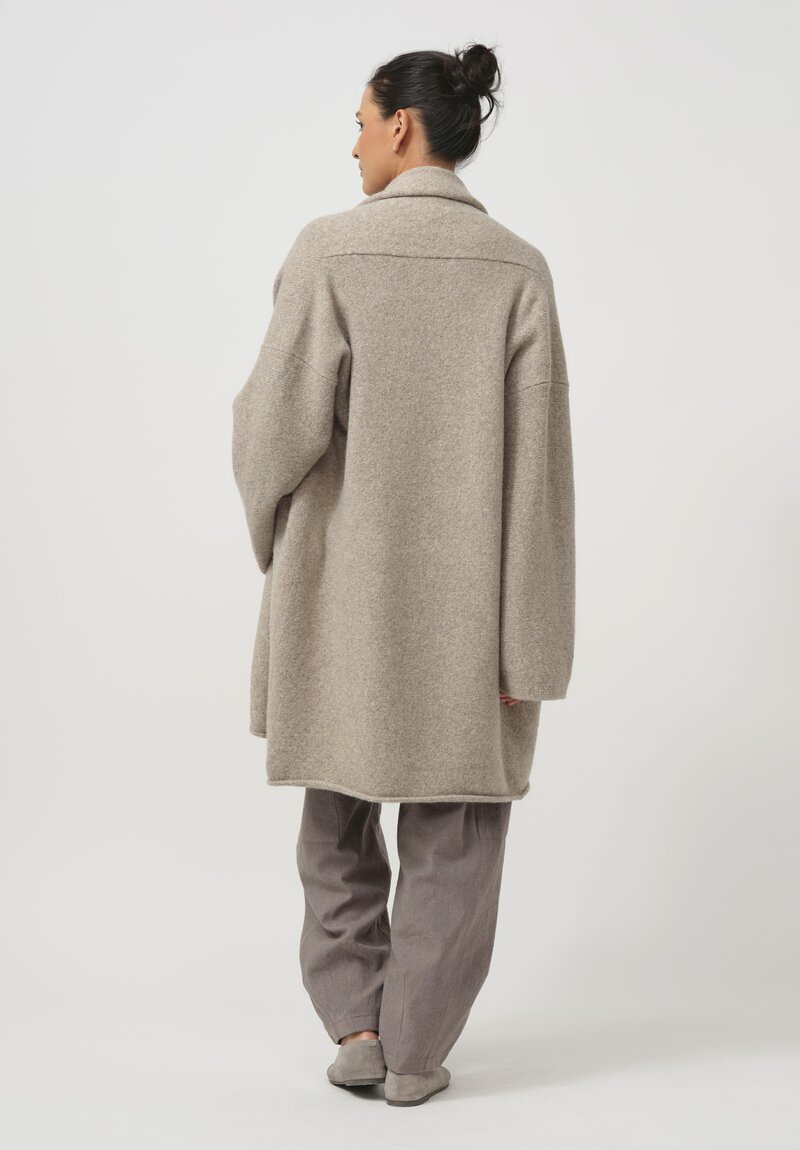 Lauren Manoogian Baby Alpaca & Wool Taper Coat in Dust	