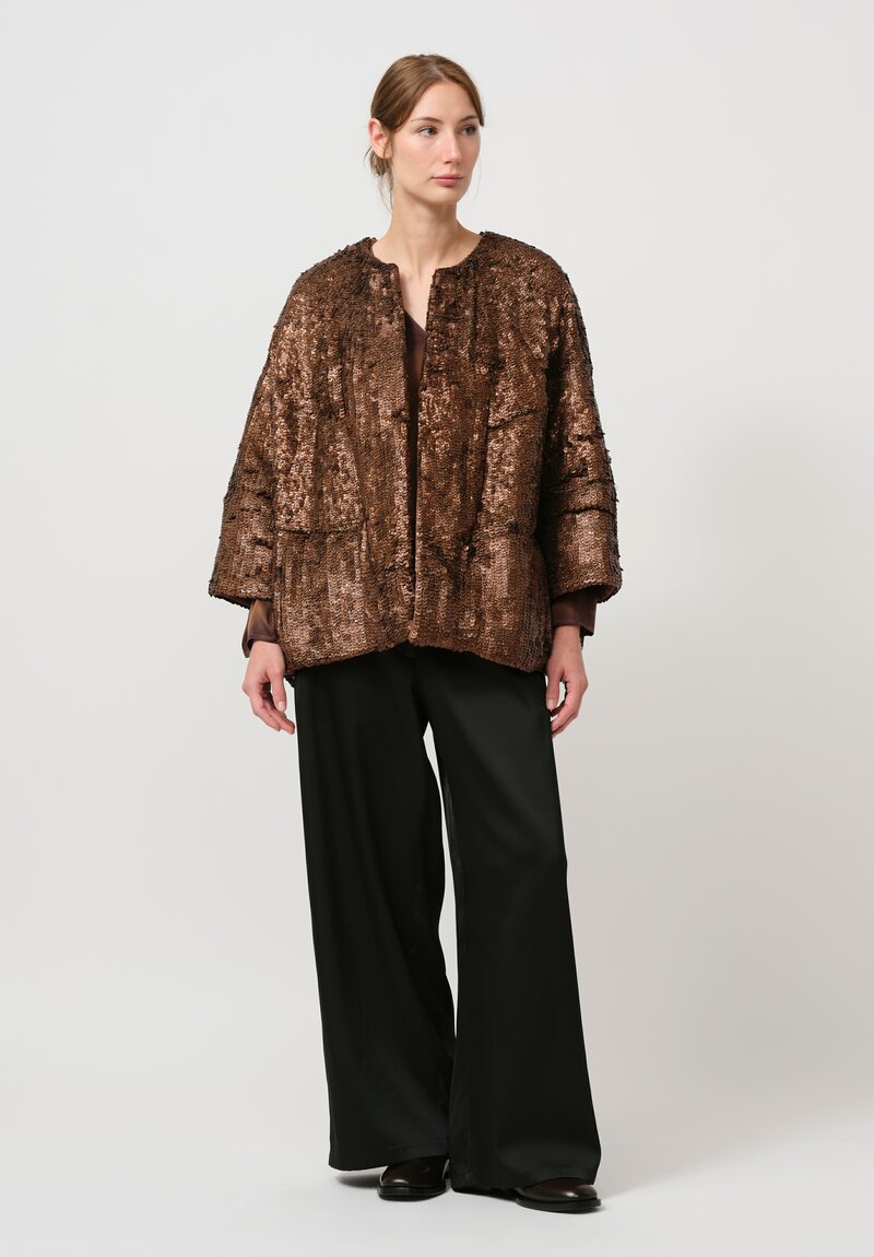 Dries Van Noten Violini Jacket in Rust Brown	