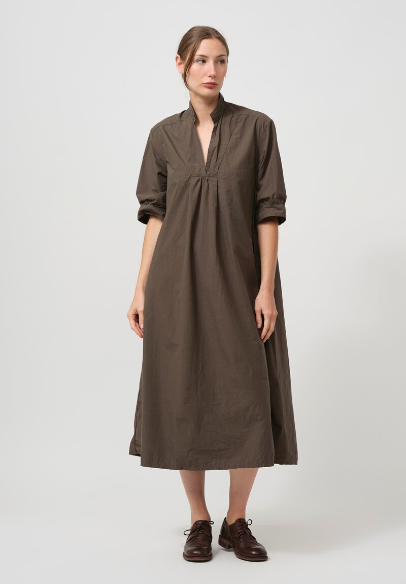 Bergfabel Washed Cotton Poplin Tyrol Dress in Wood Green	