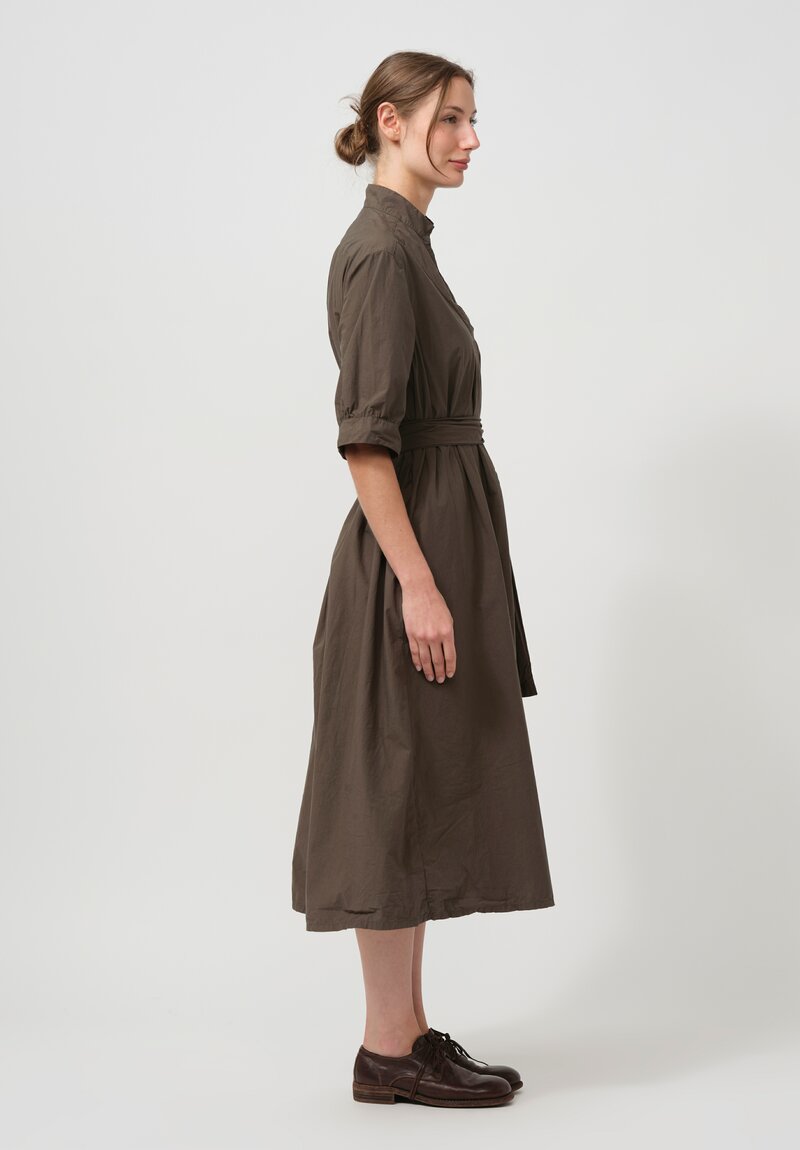 Bergfabel Washed Cotton Poplin Tyrol Dress in Wood Green	