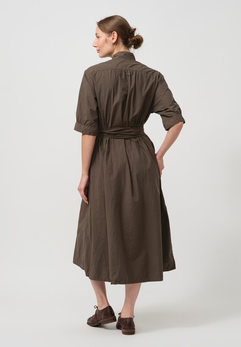 Bergfabel Washed Cotton Poplin Tyrol Dress in Wood Green	