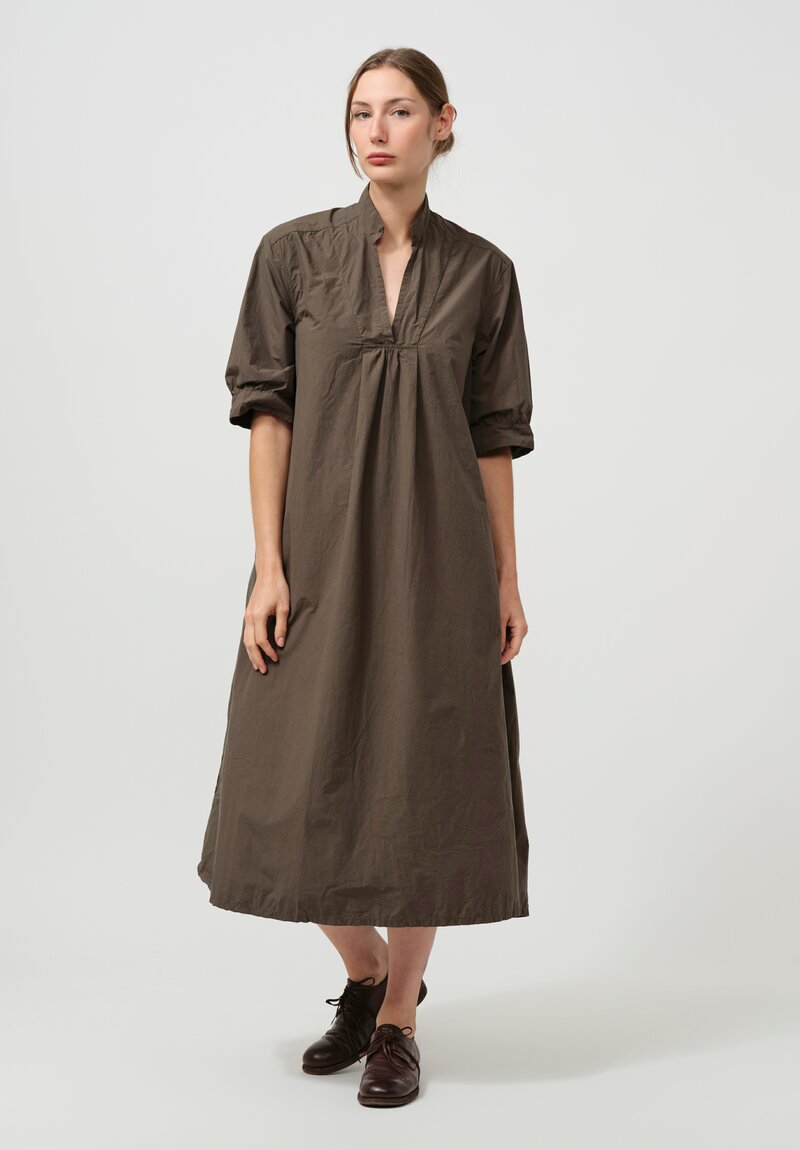 Bergfabel Washed Cotton Poplin Tyrol Dress in Wood Green