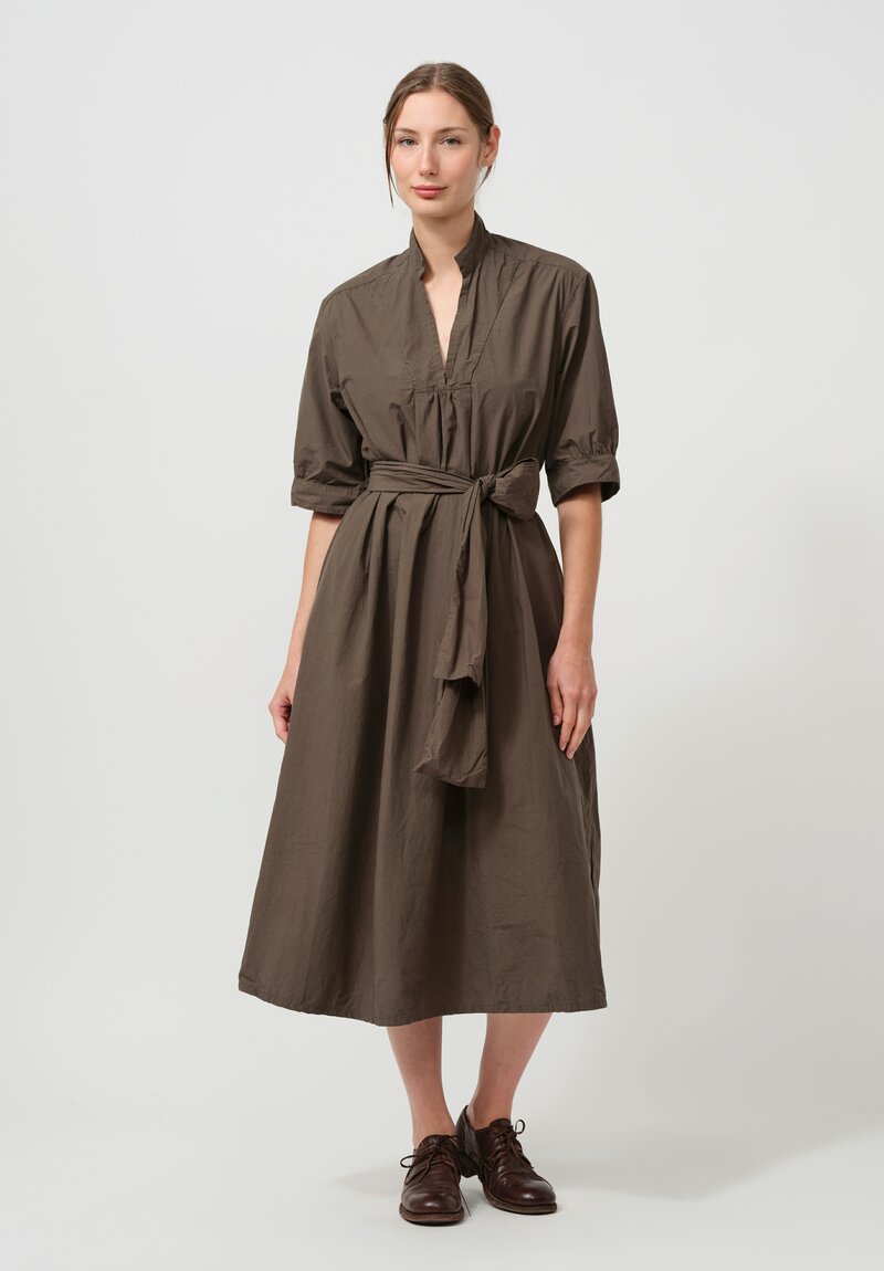 Bergfabel Washed Cotton Poplin Tyrol Dress in Wood Green