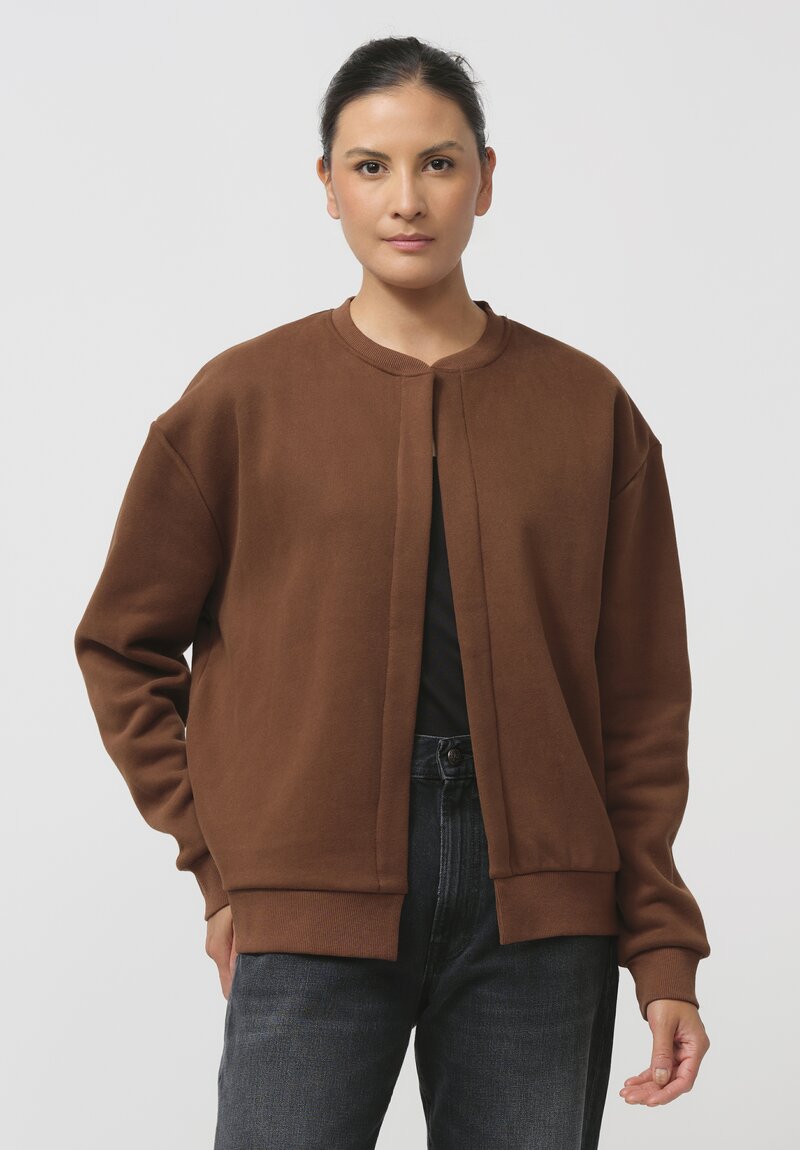 Frenckenberger Cotton & Cashmere Mono Bomber in Brown	